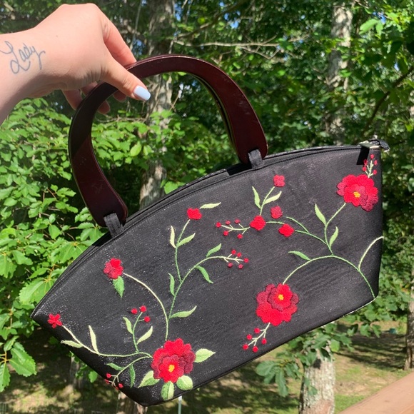 Y2K Vintage Floral Embroidered Bag - Picture 2 of 14